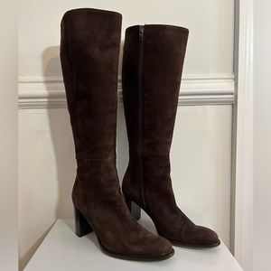 Amazing Ann Taylor knee high brown leather suede boots